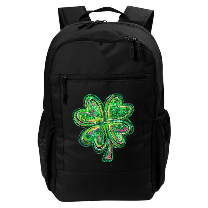 Shamrock Effect St Patricks Day Four Leaf Clover Daily Commute Backpack