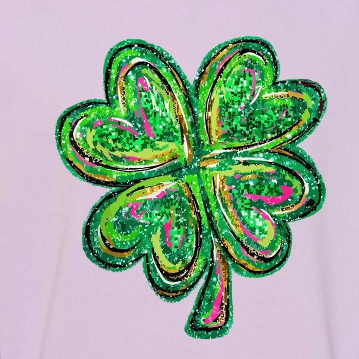 Shamrock Effect St Patricks Day Four Leaf Clover Garment-Dyed Sweatshirt