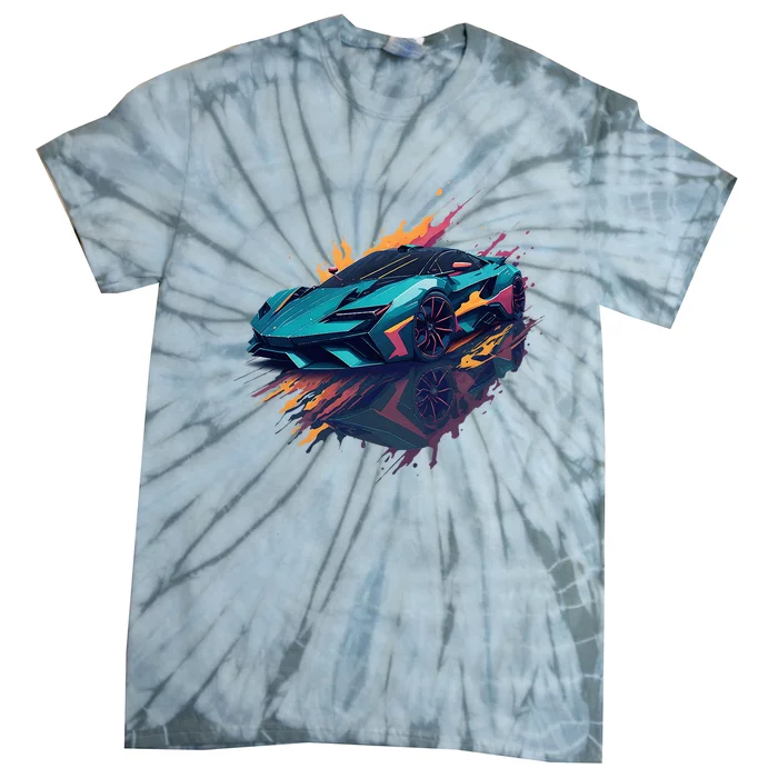 Supercar Exotic Sports Car Concept Poster Tie-Dye T-Shirt