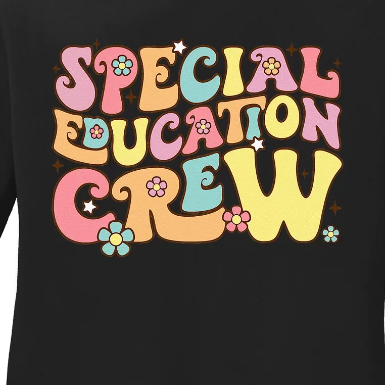 Special Educator Sped Teacher Special Education Crew Ladies Long Sleeve Shirt