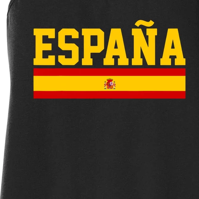 Spain Espana Spanish Flag Pride Sports Fan Soccer Gift Women's Racerback Tank