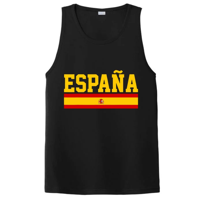 Spain Espana Spanish Flag Pride Sports Fan Soccer Gift Performance Tank