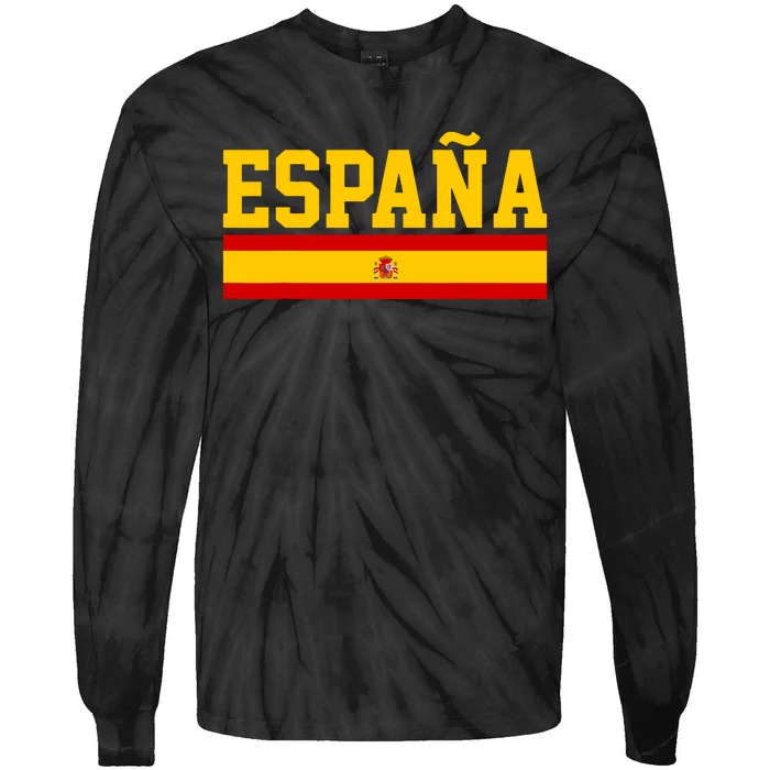 Spain Espana Spanish Flag Pride Sports Fan Soccer Gift Tie-Dye Long Sleeve Shirt