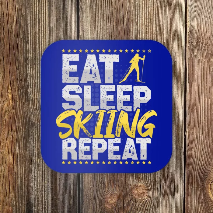 Skiing Eat Sleep Repeat Ski Après Ski Hobby Skiing Gift Coaster