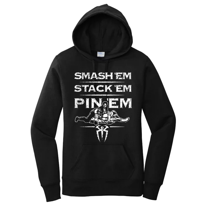 Smash Em Stack Em Pin Em Women's Pullover Hoodie