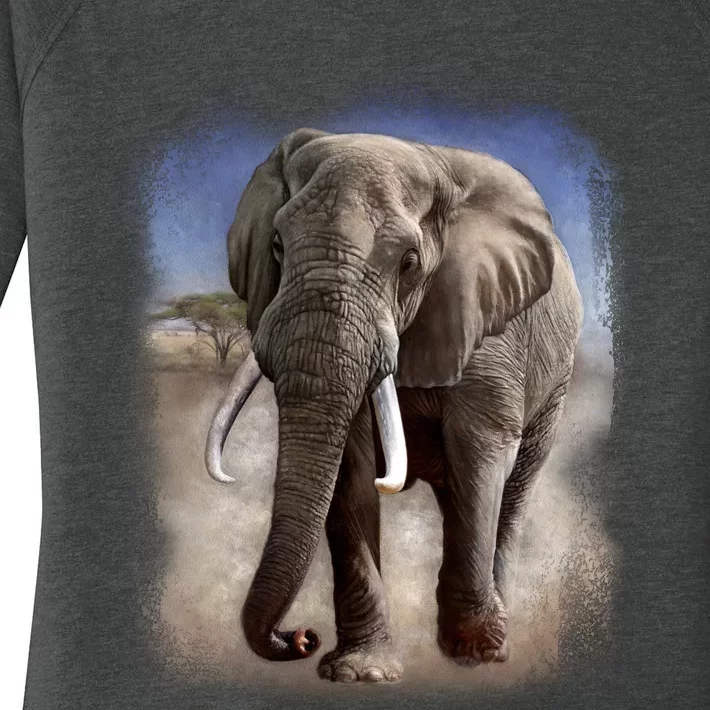 Safari Elephant Women's Perfect Tri Tunic Long Sleeve Shirt