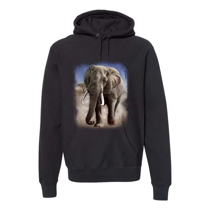 Safari Elephant Premium Hoodie