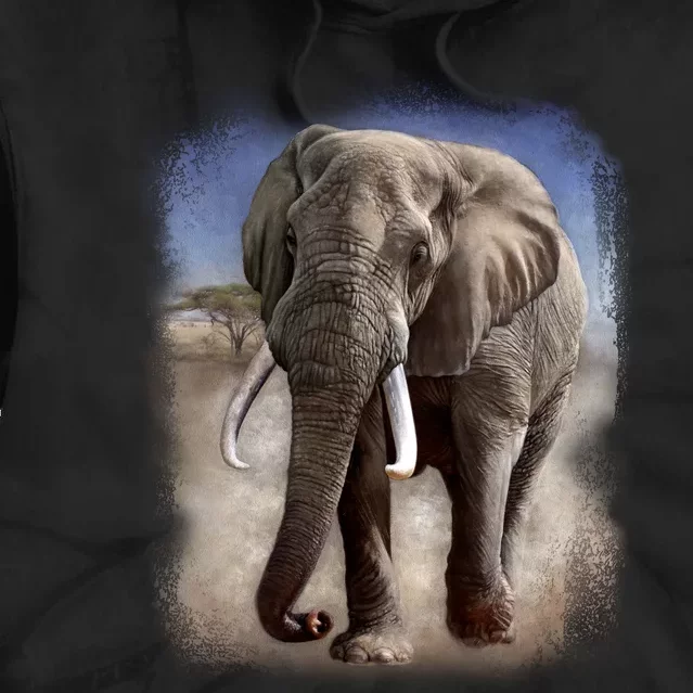 Safari Elephant Tie Dye Hoodie