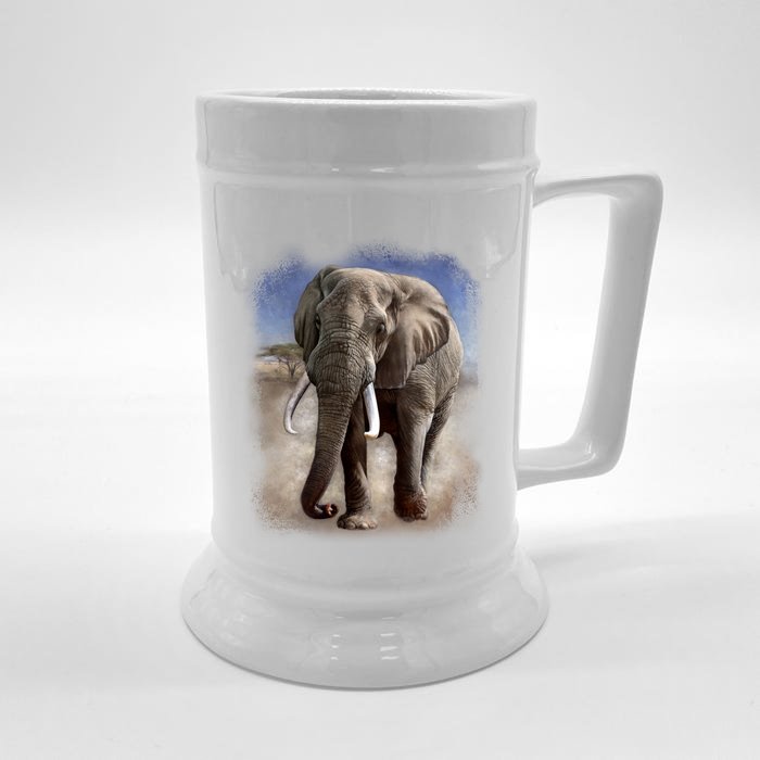 Safari Elephant Front & Back Beer Stein