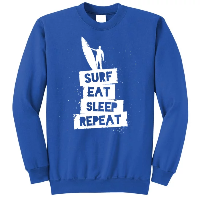 Surf Eat Sleep Repeat Retro Vintage Surfer Sweatshirt