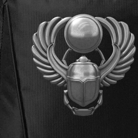 Silver Egyptian Scarab City Backpack