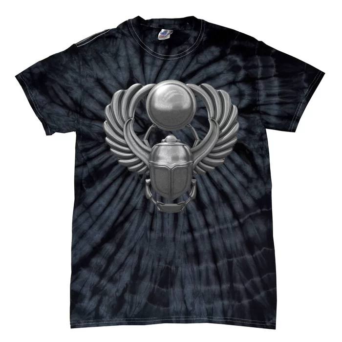 Silver Egyptian Scarab Tie-Dye T-Shirt