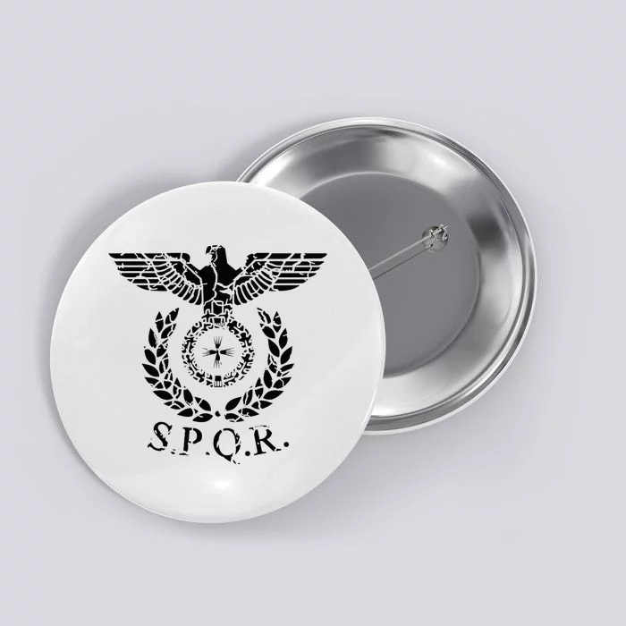 Spqr Eagle Standard Emblem Of The Roman Empire Button