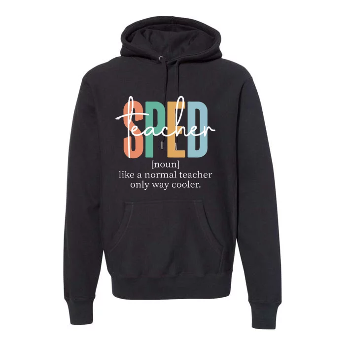 Special Education Sped Teacher Definition Premium Hoodie