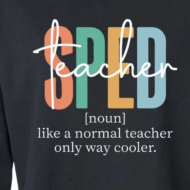 Special Education Sped Teacher Definition Cropped Pullover Crew