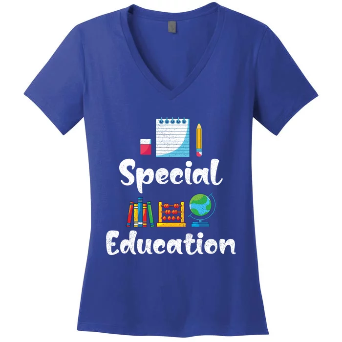 Special Education Sped Ed Sped Special Education Teacher Gift Women's V-Neck T-Shirt