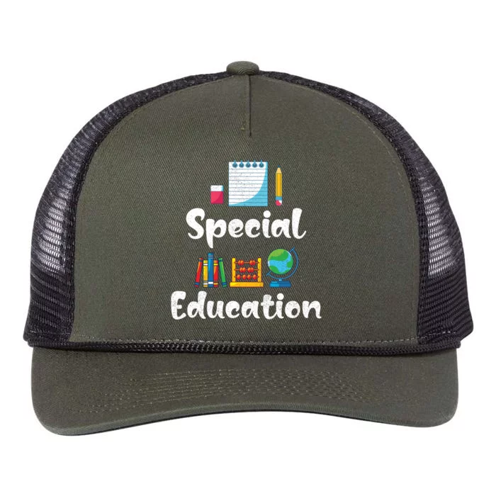 Special Education Sped Ed Sped Special Education Teacher Gift Retro Rope Trucker Hat Cap