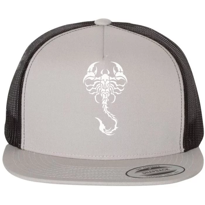 Scorpion Emblem Sleek and Striking Flat Bill Trucker Hat