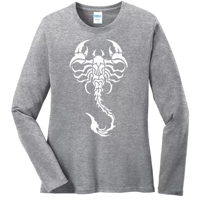 Scorpion Emblem Sleek and Striking Ladies Long Sleeve Shirt