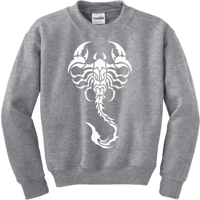 Scorpion Emblem Sleek and Striking Kids Sweatshirt