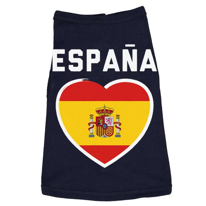 Spain & Espana Soccer & Football Flag Jersey Doggie Tank