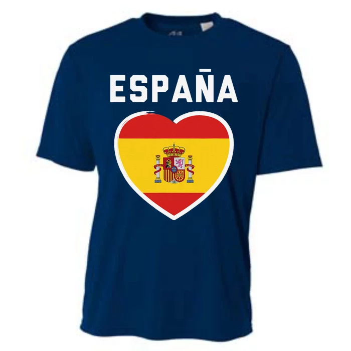 Spain & Espana Soccer & Football Flag Jersey Cooling Performance Crew T-Shirt