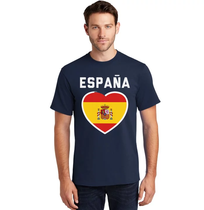 Spain & Espana Soccer & Football Flag Jersey Tall T-Shirt