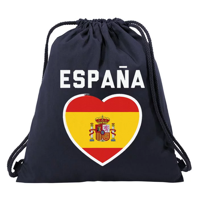 Spain & Espana Soccer & Football Flag Jersey Drawstring Bag