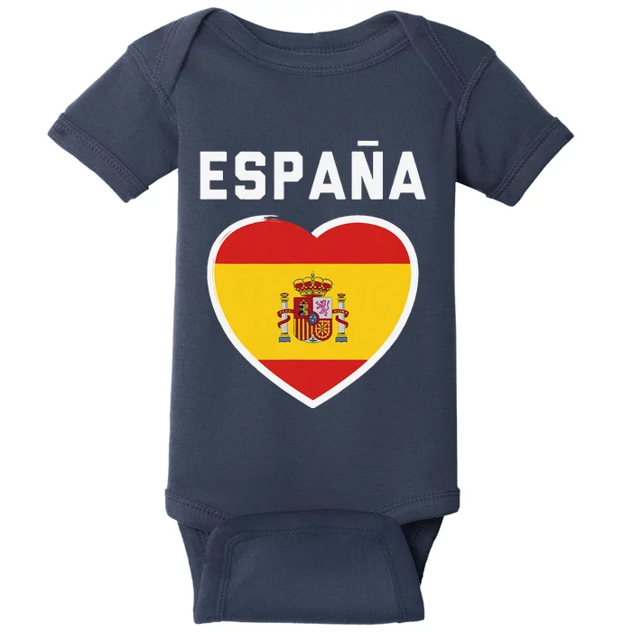 Spain & Espana Soccer & Football Flag Jersey Baby Bodysuit