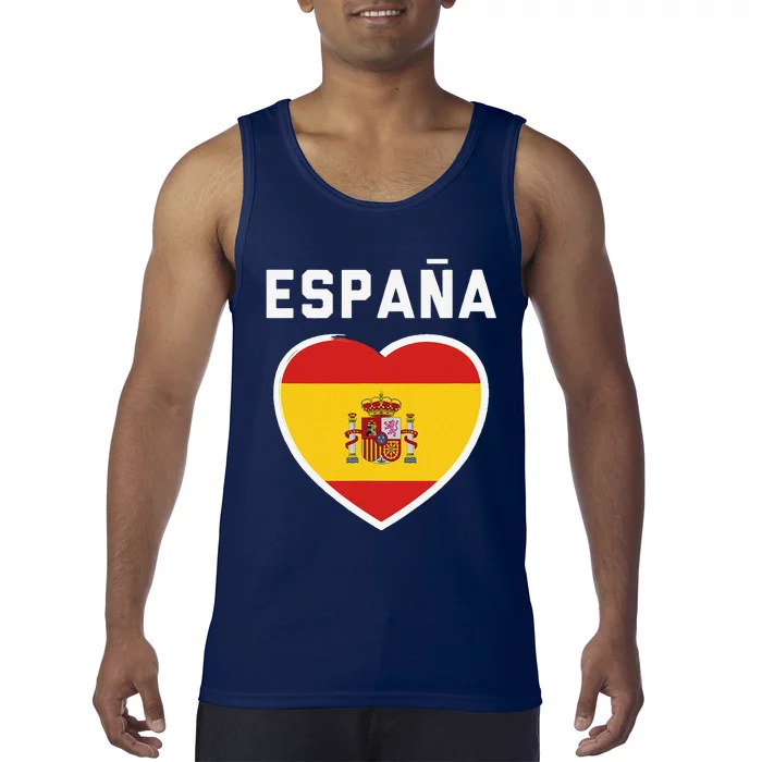 Spain & Espana Soccer & Football Flag Jersey Tank Top