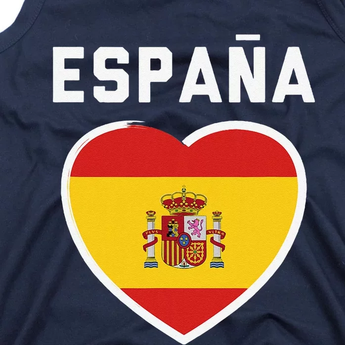 Spain & Espana Soccer & Football Flag Jersey Tank Top