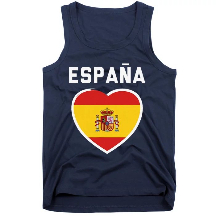 Spain & Espana Soccer & Football Flag Jersey Tank Top