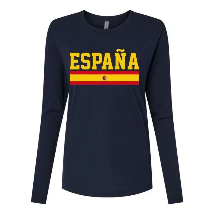 Spain Espana Spanish Flag Pride Sports Fan Soccer Gift Womens Cotton Relaxed Long Sleeve T-Shirt