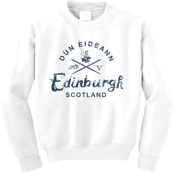 Scotland Edinburgh Scottish Vintage Kids Sweatshirt