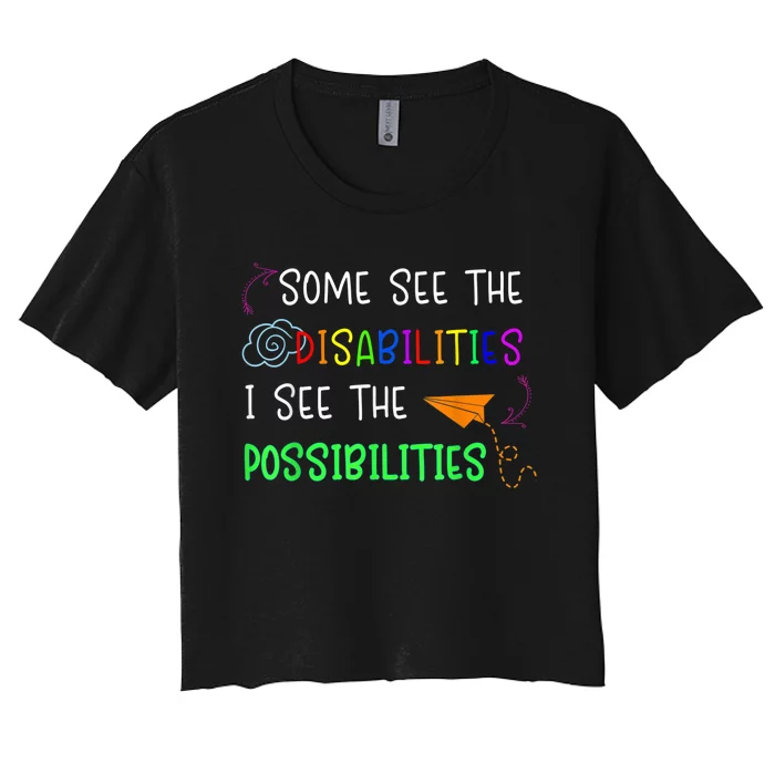 Special Education SPED Teacher Women's Crop Top Tee