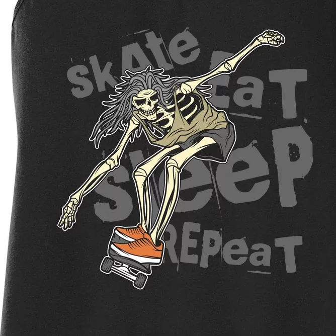 Skate Eat Sleep Repeat Women's Racerback Tank