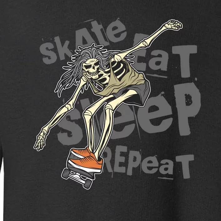 Skate Eat Sleep Repeat Toddler Sweatshirt