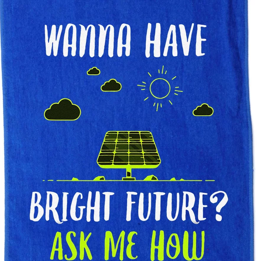 Solar Energy Solar Panels Bright Future Funny Solar Power Platinum Collection Golf Towel