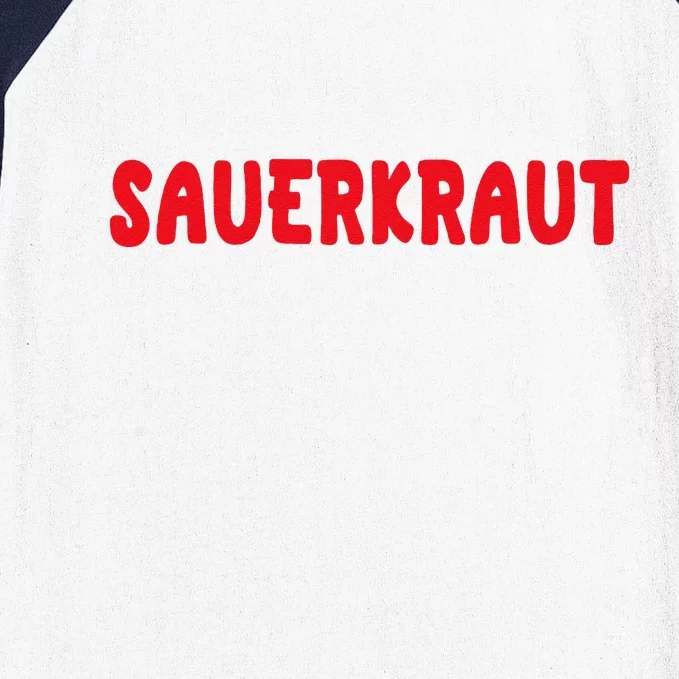 Sauerkraut Enthusiast Sour Cabbage Fermented Vegetable Lover Baseball Sleeve Shirt