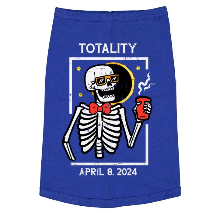 Solar Eclipse Skeleton Coffee Totality April 8 Doggie Tank