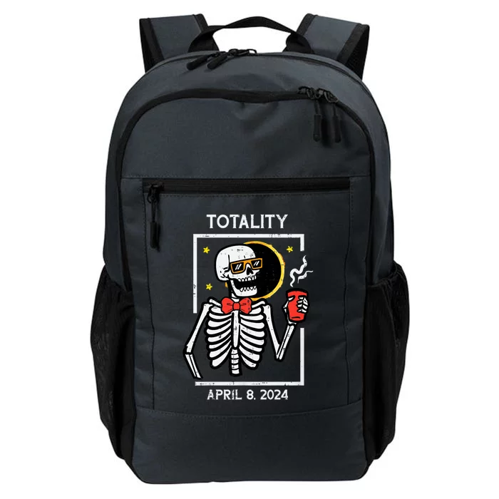 Solar Eclipse Skeleton Coffee Totality April 8 Daily Commute Backpack