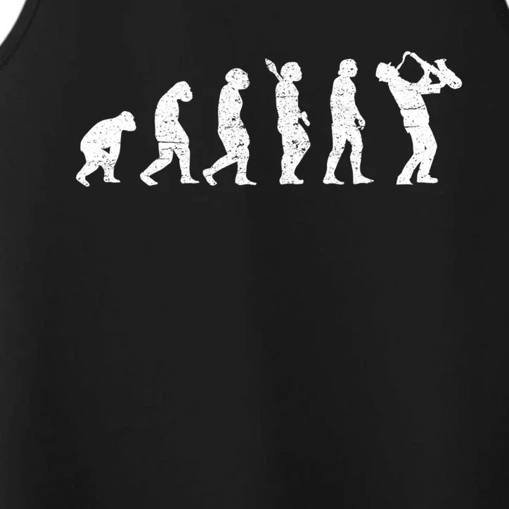 Saxophonist Evolution Saxophone Player Jazz Music Gift Performance Tank