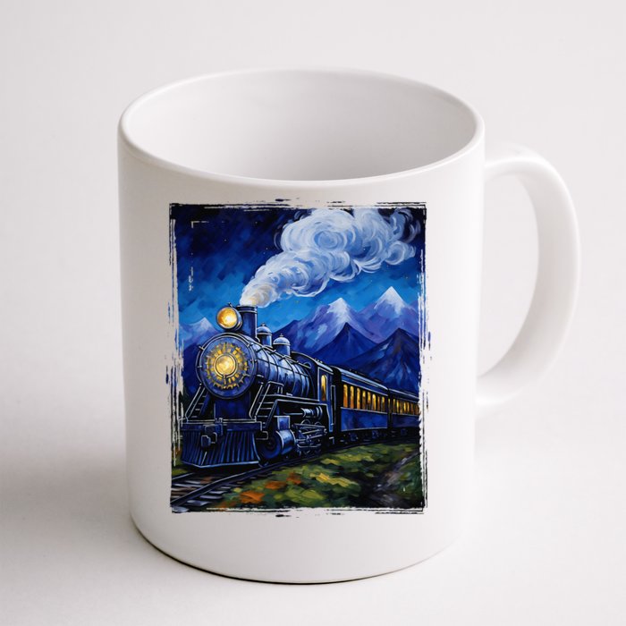 Steam Engine Steam Train Vintage Van Gogh Locomotive Front & Back Coffee Mug