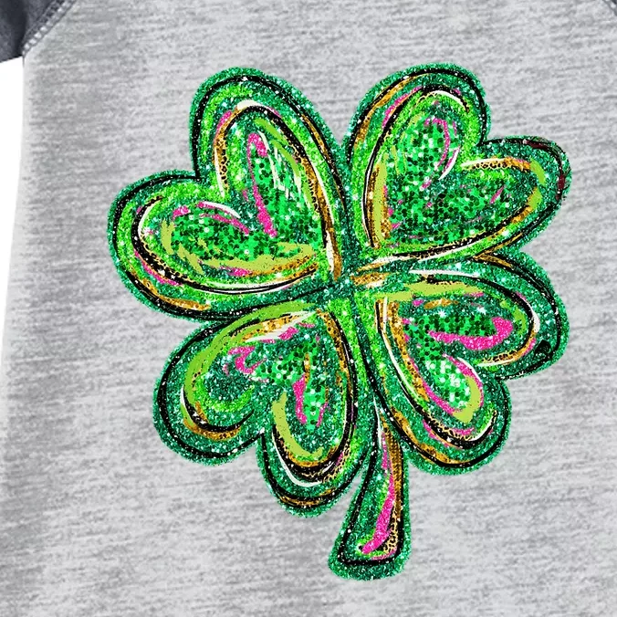 Shamrock Effect St Patricks Day Four Leaf Clover Infant Baby Jersey Bodysuit