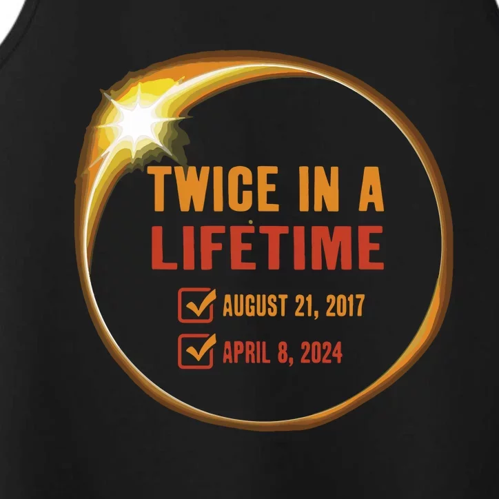 Solar Eclipse Shirts Twice In Lifetime 2024 Solar Eclipse Performance Tank