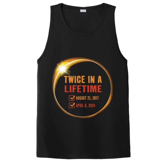 Solar Eclipse Shirts Twice In Lifetime 2024 Solar Eclipse Performance Tank