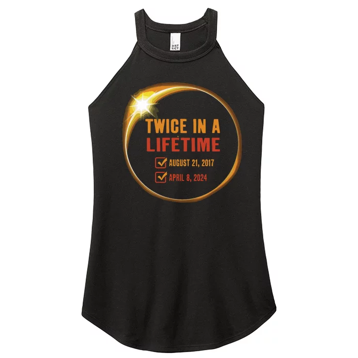 Solar Eclipse Shirts Twice In Lifetime 2024 Solar Eclipse Women’s Perfect Tri Rocker Tank