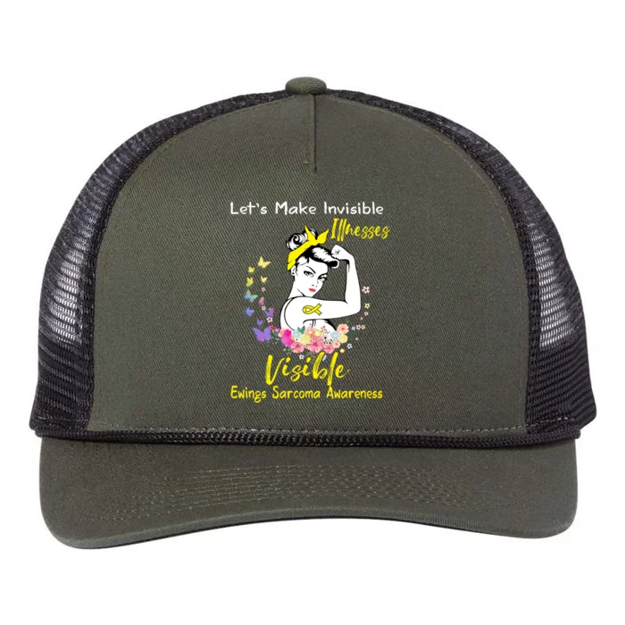 Support Ewings Sarcoma Awareness Gift Retro Rope Trucker Hat Cap