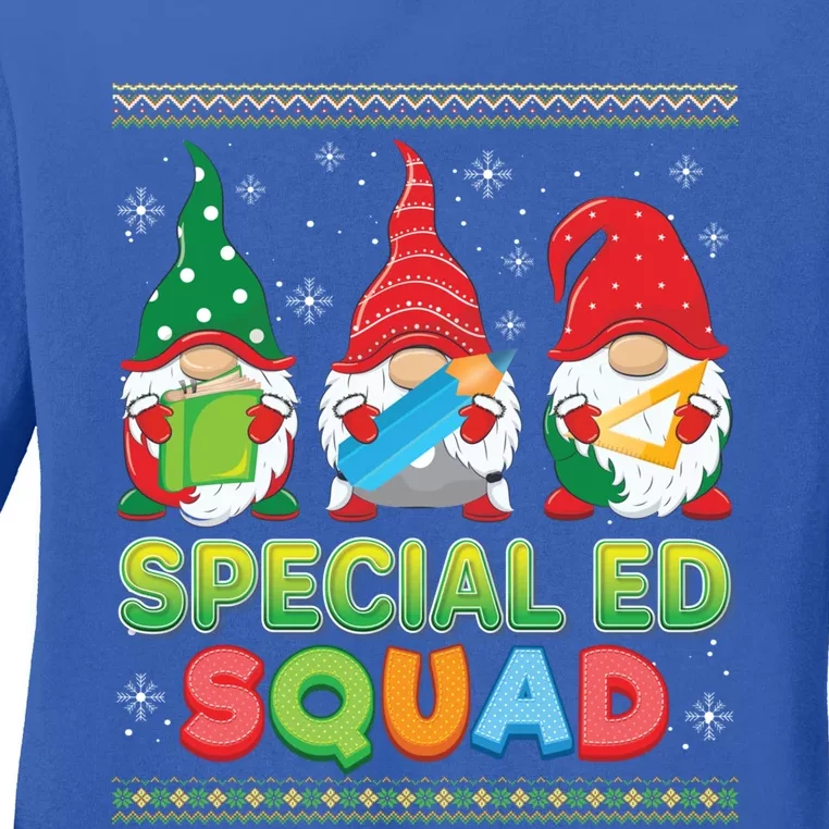 Special Ed Squad Christmas Gnomes Sweater Ugly Teacher Merry Gift Ladies Long Sleeve Shirt