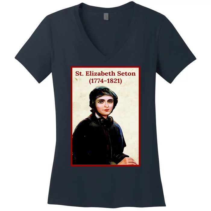 St. Elizabeth Seton Women's V-Neck T-Shirt